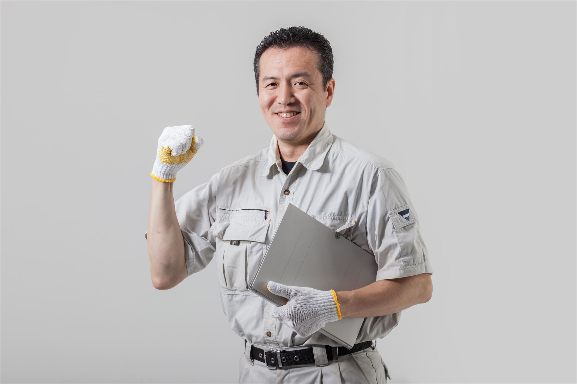 笑顔の作業員